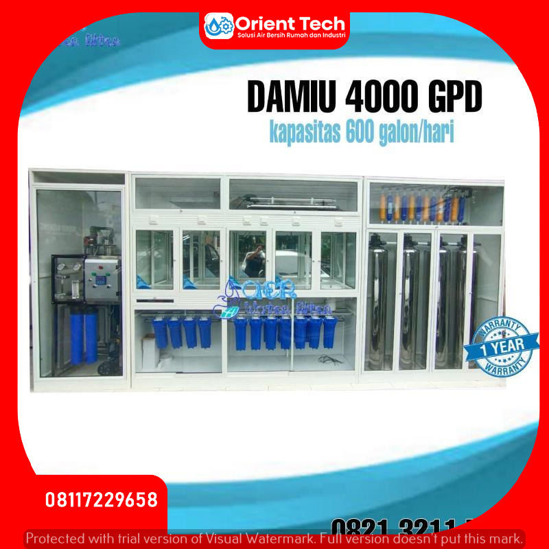 Depot Air Minum Isi Ulang 4 in 1 - Mesin RO 4000 Gpd