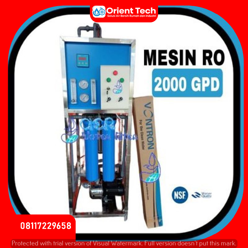 Jual Mesin RO 2000 Gpd - Reverse Osmosis 2000 Gpd