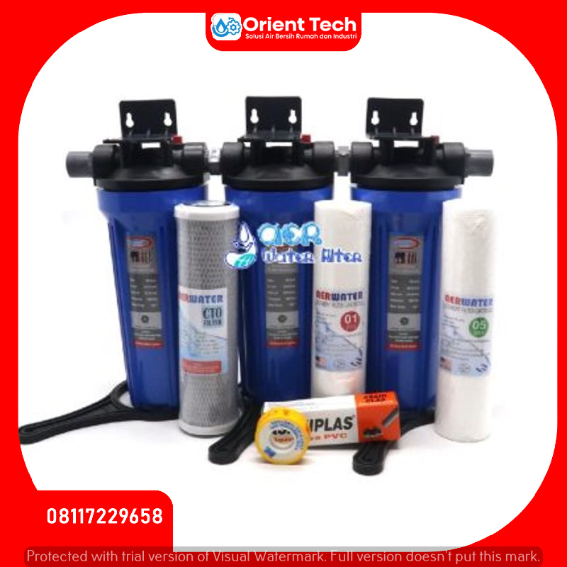 Jual Paket Filter Air Ekonomis 3 Housing Biru 4