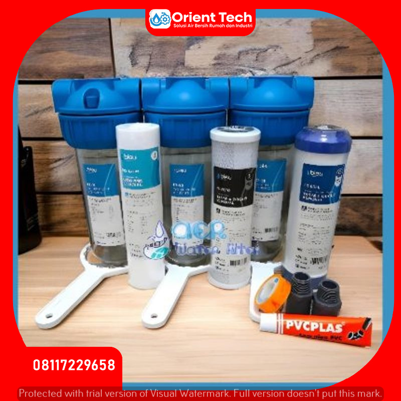 Jual Paket Filter Air Penguin BLEU 10 Inch - PP-CTO-GAC