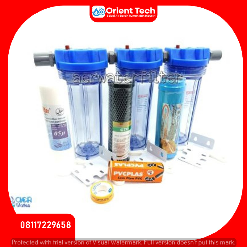 Jual Paket Filter Air Siap Pakai PDAM/PAM - Housing Clear