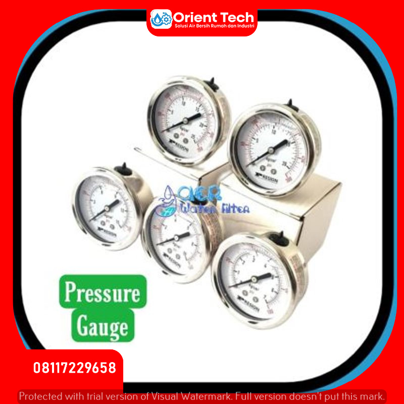Jual Pressure Gauge - Drat Tengah merk PRESION - 7 Bar