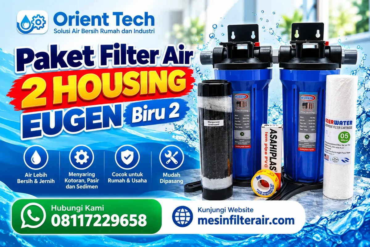 Paket Filter Air 2 Housing Eugen Biru 2